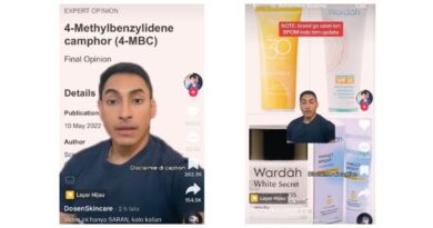 Suncreennya Berpotensi Tidak Aman, Wardah Cosmetics Buka Suara Akun Tiktok @dosenskincare dan beberapa produk Wardah yang ditayangkannya, Senin, 19 Juni 2023 (Foto: Akun Tiktok @dosenskincare)