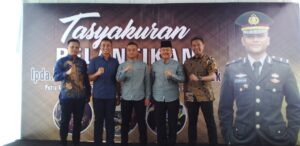 Kapolsek Merapi AKP Herman Akhiri foto bersama dengan Kapolres Lahat, Kodim 0405 dan Wakapolres (Foto: IST) 