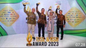 Dari 88 Perusahan BUMN Peserta dalam ajang TJSL & CSR Award 2023, PT BA Sabet 4 penghargaan Peringkat Bintang 5 (Foto: IST)
