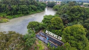 PLTS yang telah selesai dibangun oleh PTBA untuk irigasi lahan pertanian di Desa Karang Rejo, Kabupaten Muara Enim (Foto: IST) 