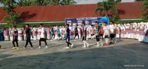 Para pemain futsal memasuki lapangan (Foto: IST) 