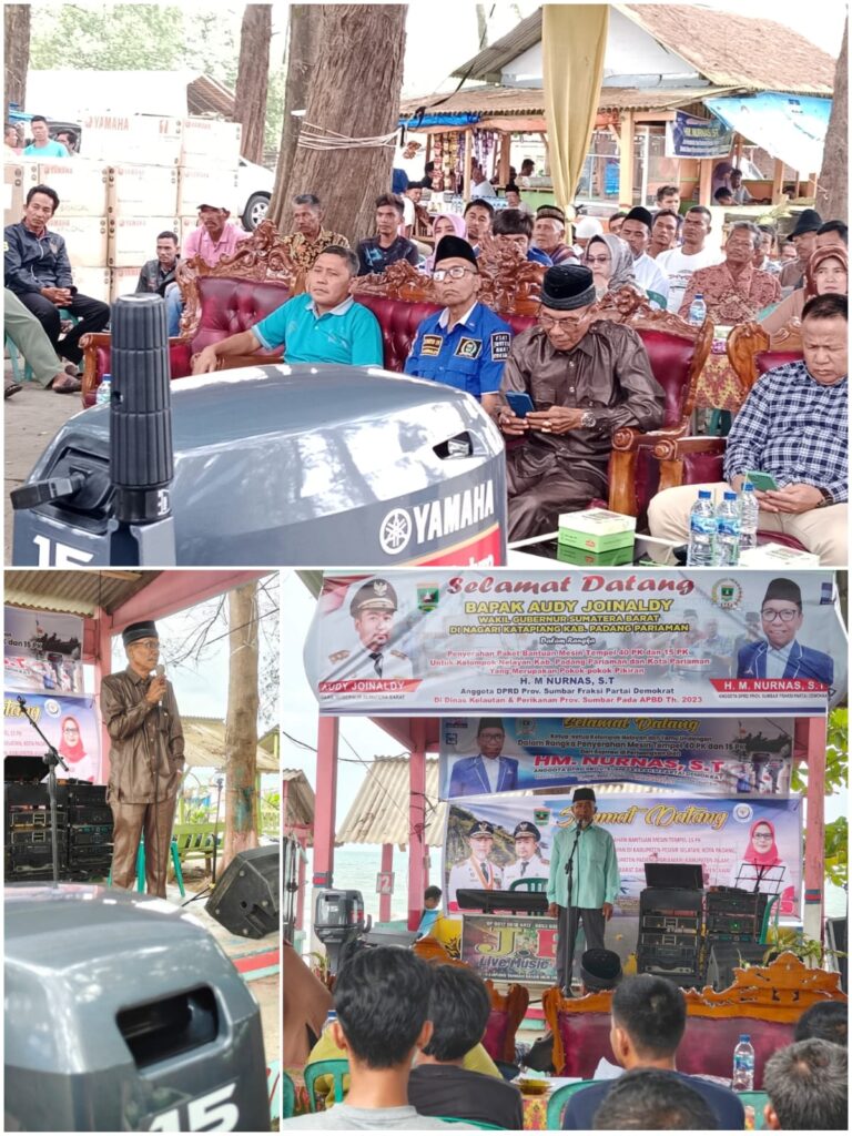 Foto Suasana Pemberian Bantuan oleh Anggota DPRD Sumbar