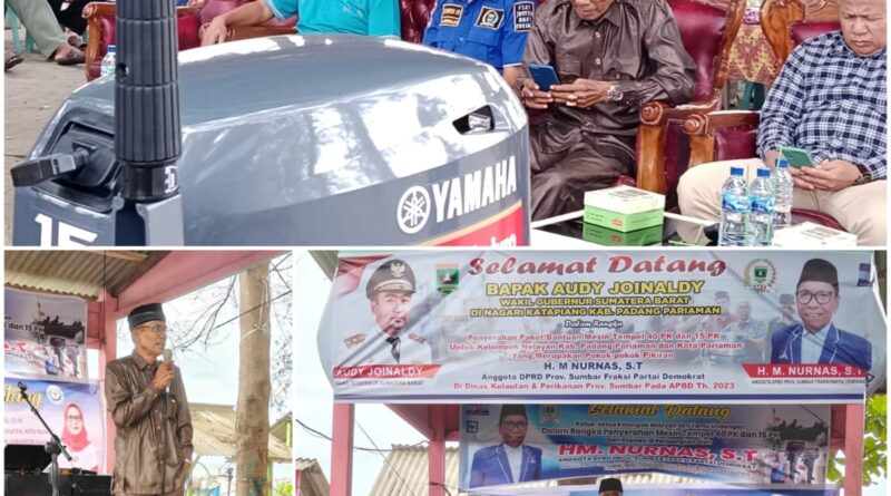 Foto Suasana Pemberian Bantuan oleh Anggota DPRD Sumbar