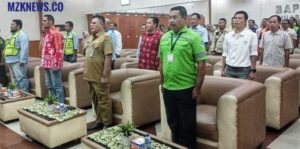 Kepala OPD lingkup Pemkab Muara Enim, Para Camat, Dir PDAM dan Peserta Rapat Koordinasi penanganan Karhutla (Foto: IST)