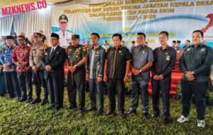 Pj. Bupati Muara Enim, H. Ahmad Rizali, bersama Forkopimda, Usai melantik 39 Kepala Desa di Plaza GOR Pancasila Muara Enim (Foto: IST) 