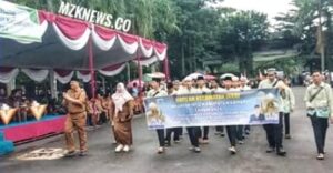 Para peserta Pawai Ta'aruf dalam Pembukaan MTQ tingkat Kabupaten Lahat tahun 2024 (Foto: IST) 