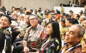 Pj. Bupati Muara Enim saat menghadiri penyampaian LHP-LKPP tahun 2023 & ikhtisar pemeriksaan semester ll tahun 2023 BPK RI di Jakarta Convention Center (Foto: IST)Â