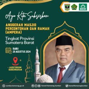 Kepala Kantor Kemenag Kab. Solok, H. Zulkifli (Foto: IST) 