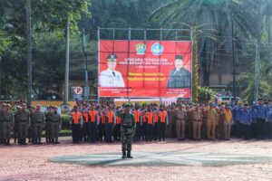 Para peserta Upacara peringatan Hari Kesaktian Pancasila terdiri dari Anggota Polri, TNI, Dishub, Pol PP, Pegawai ASN Pemkab Muara Enim, dan Siswa SMAN 1 Muara Enim (Foto: IST)