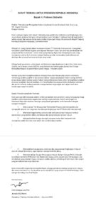 Surat terbuka untuk Presiden Republik Indonesia