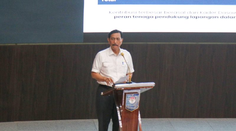 Ketua Komite Percepatan Transformasi Digital Pemerintah Luhut Binsar Panjaitan dalam acara Sosialisasi Piloting Digitalisasi Bantuan Sosial dan Peran Pemerintah Daerah di Gedung Kemendagri, Jakarta, Selasa (3/2/2026) (Foto: InfoPublik)