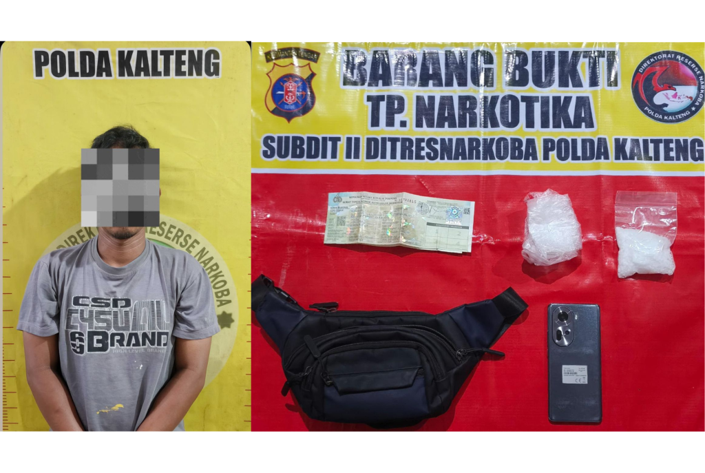 Pelaku dan barang bukti pengedaran sabu seberat 50 gram, Senin (9/2/2026) (Foto: IST)