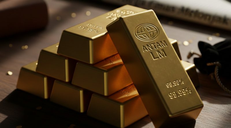 Ilustrasi Emas Batangan (Foto: Hasil Rekayasa Gemini AI Plus)