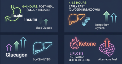 Infografis perubahan hormon dan sel ketika berpuasa (Gambar: Hasil Rekayasa Gemini AI Plus)