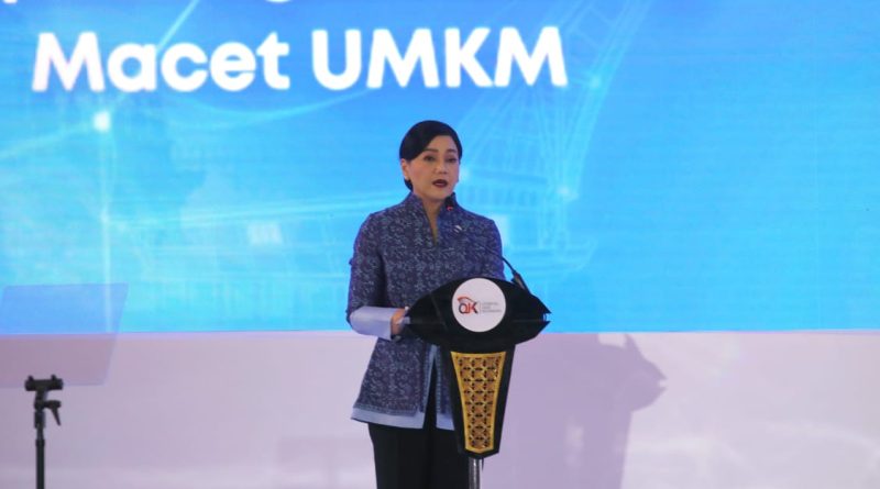 Pejabat Sementara (Pjs) Ketua Dewan Komisioner Otoritas Jasa Keuangan (OJK) Friderica Widyasari Dewi memberikan sambutan dalam acara Pertemuan Tahunan Industri Jasa Keuangan (PTIJK) 2026 di Jakarta, Kamis (5/2/2026) (Foto: InfoPublik)