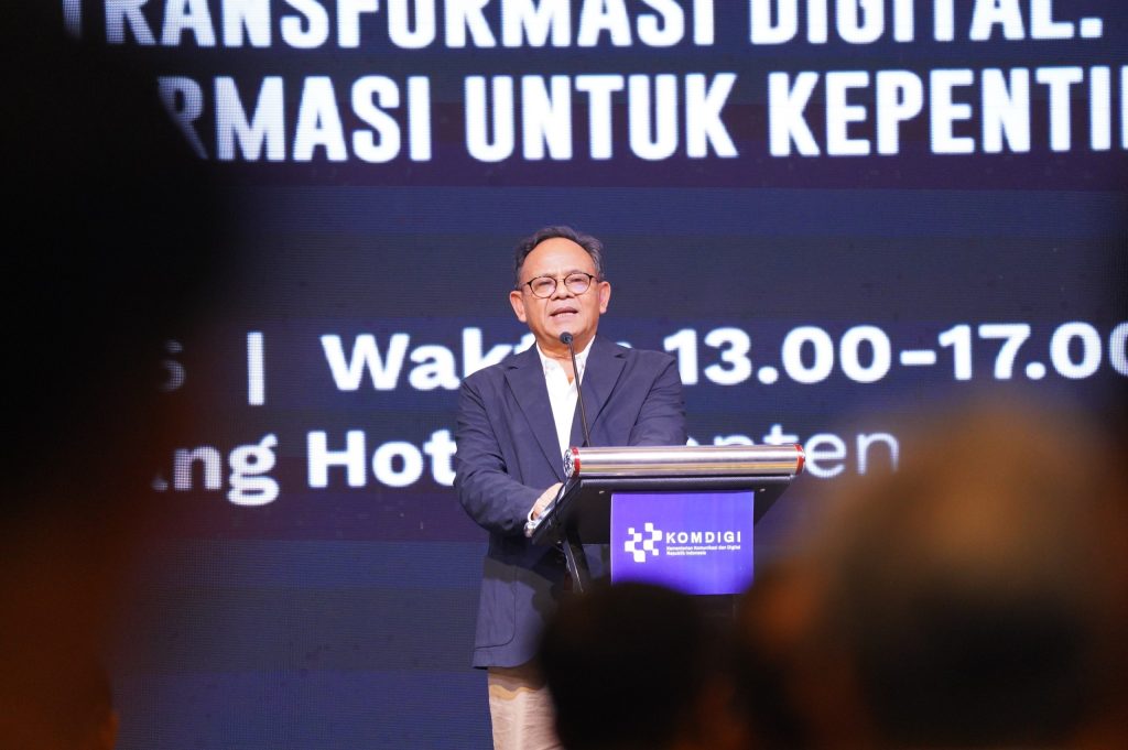 Ketua Dewan Pers Prof. Komaruddin Hidayat pada Konvensi Nasional Media Massa Hari Pers Nasional (HPN) 2026 di Serang, Banten, Minggu (8/2/2026) (Foto: Amiri Yandi/InfoPublik)