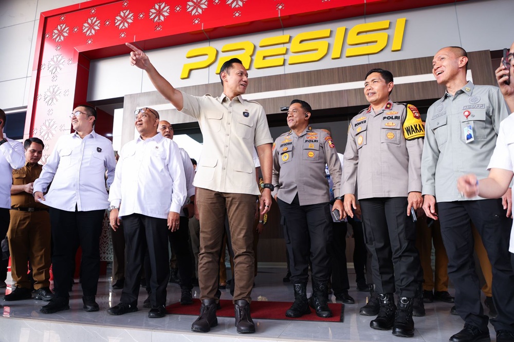 Menko Infrastruktur dan Pengembangan Kewilayahan, Agus Harimurti Yudhoyono, dalam Rapat Koordinasi di Markas Polda Sumatra Selatan (Foto: Humas Kemenko Infra)