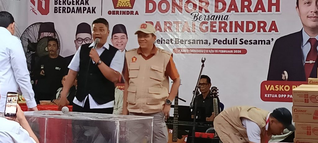 Wakil Ketua DPRD Provinsi Sumatera Barat sekaligus Sekretaris Gerindra Sumbar Evi Yandri Rajo Budiman dalam HUT Gerindra ke-18, Minggu (15/2/2026) (Foto: IST)