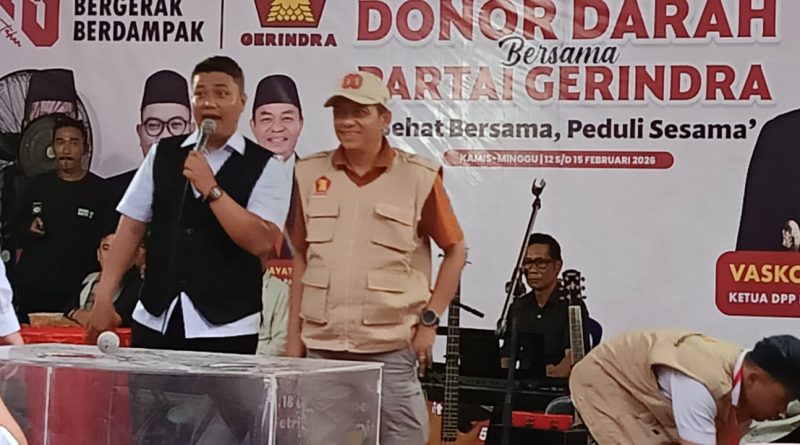 Wakil Ketua DPRD Provinsi Sumatera Barat sekaligus Sekretaris Gerindra Sumbar Evi Yandri Rajo Budiman dalam HUT Gerindra ke-18, Minggu (15/2/2026) (Foto: IST)