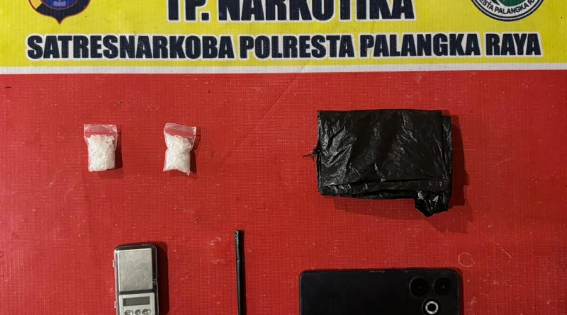 Foto barang bukti narkotika jenis sabu di Satresnarkoba Polresta Palangka Raya, Kamis (19/2/2026) (Foto: IST)