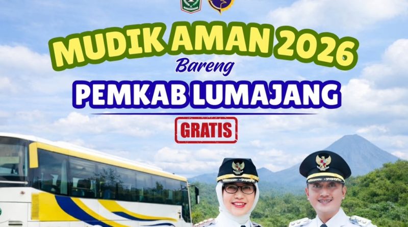 Pemerintah Kabupaten Lumajang kembali menghadirkan program Mudik Gratis Tahun 2026 bagi warganya, Jum'at (20/02/2026) (Foto: MC Kab. Lumajang/InfoPublik)