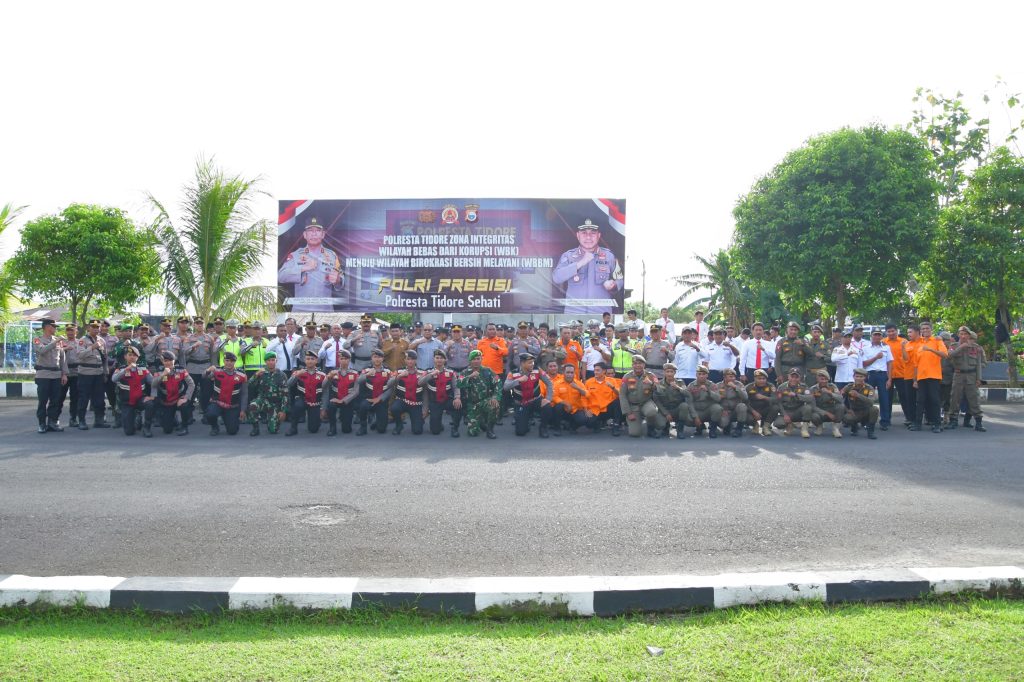 Apel Siaga Kamtibmas di Lapangan Apel Mapolresta Tidore, Senin (23/2/2026) (Foto: G. Juna/InfoPublik)
