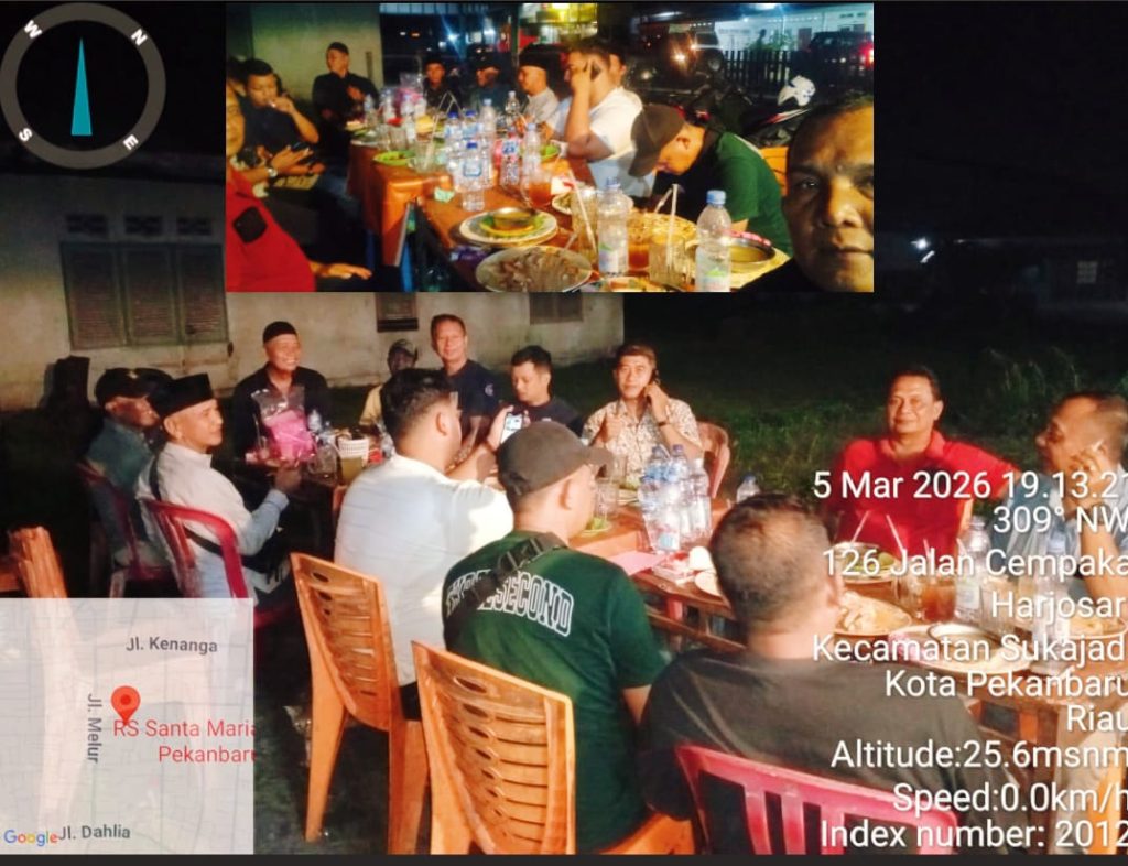 Keluarga besar Hulubalang Pekanbaru mengadakan pertemuan silaturahmi sekaligus buka puasa bersama dalam rangka menyambut bulan suci Ramadan 1447 H. Kegiatan yang penuh kehangatan ini dipimpin langsung oleh Datuk Nasir selaku ketua organisasi pada Kamis (5/3/2026). (Foto: IST)