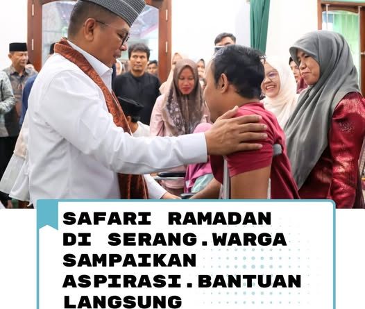 Pemerintah Provinsi Banten menggelar Safari Ramadan di Masjid Jami Nurul Huda, Perumahan Banjar Asri, Kota Serang, Kamis (5/3/2026). Momentum ini menjadi ruang dialog terbuka antara Gubernur Banten, Andra Soni, dengan masyarakat Kecamatan Cipocok Jaya. (Foto: Pemprov Banten)