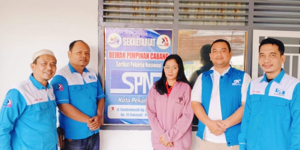 Pengurus Dewan Pimpinan Pusat (DPP) Serikat Pekerja Nasional (SPN) melakukan kunjungan silaturahmi ke Dewan Pimpinan Cabang (DPC) SPN Kota Pekanbaru, Sabtu (7/3/2026). (Foto: DPC SPN Pekanbaru)