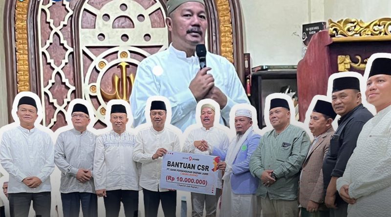 Pemerintah Kabupaten Kerinci melaksanakan kegiatan Safari Ramadhan di Masjid Nurul Hikmah, Desa Tambak Tinggi, Kecamatan Depati Tujuh. Acara yang penuh kehangatan ini dihadiri langsung oleh Bupati Kerinci, Monadi, dan Wakil Bupati Kerinci, H. Murison, Kamis (5/3/2026). (Foto: Kominfo Kerinci)