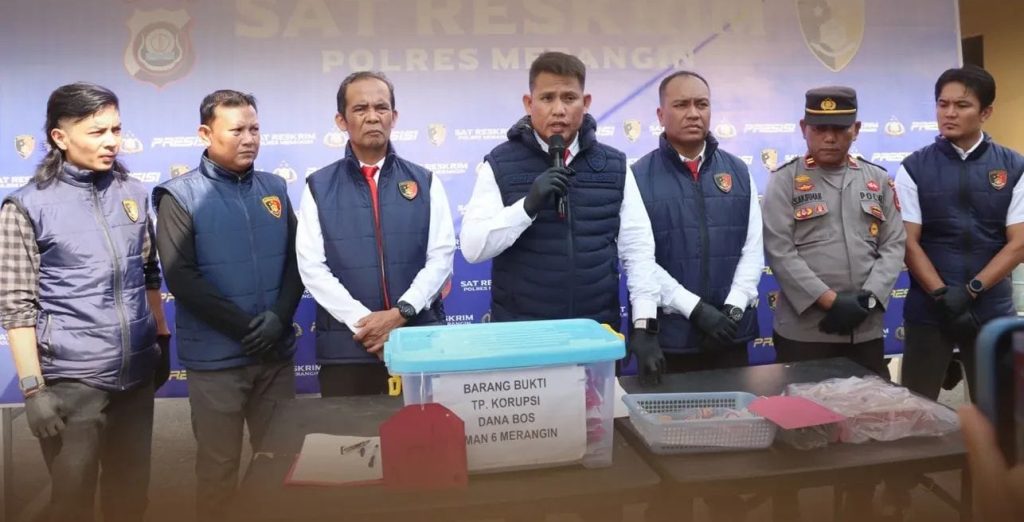 Satuan Reserse Kriminal (Sat Reskrim) Polres Merangin resmi merampungkan penanganan kasus dugaan korupsi Dana Bantuan Operasional Sekolah (BOS) di SMA Negeri 6 Merangin. (Foto: IST)