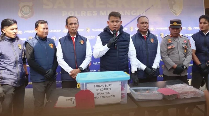 Satuan Reserse Kriminal (Sat Reskrim) Polres Merangin resmi merampungkan penanganan kasus dugaan korupsi Dana Bantuan Operasional Sekolah (BOS) di SMA Negeri 6 Merangin. (Foto: IST)