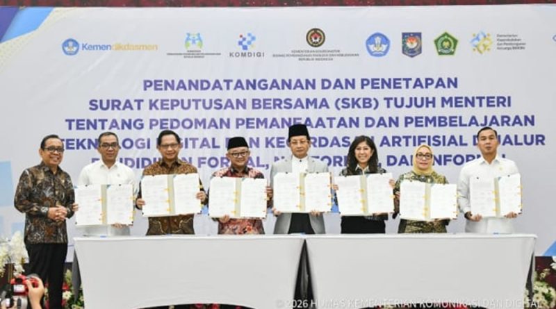 Menkomdigi Meutya Hafid mengatakan setiap kemajuan teknologi harus melihat kesiapan penggunanya, terutama anak-anak. Prinsip Tunggu Anak Siap yang selama ini kita dorong dalam kebijakan pelindungan anak di ruang digital (PP TUNAS), juga bisa dilihat dalam pemanfaatan AI di bidang pendidikan. (Foto: Humas Kemkomdigi)