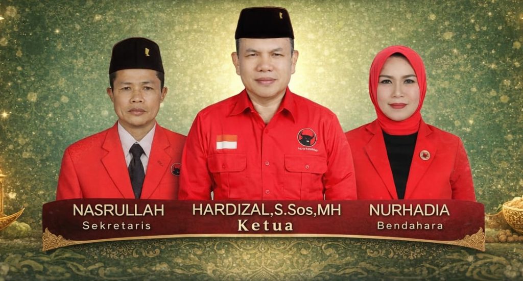 Ketua DPC PDI Perjuangan Kota Sungai Penuh, Hardizal, S.Sos., M.H. menyampaikan ucapan selamat dan pesan persatuan, Kamis (19/3/2026). (Foto: IST)