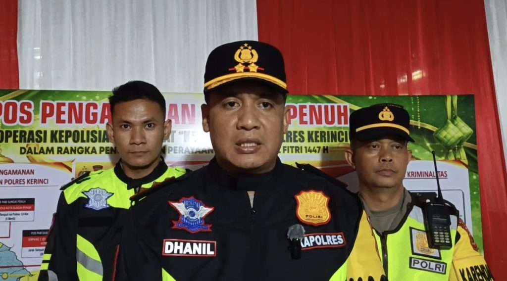 Polres Kerinci mengerahkan ratusan personel gabungan untuk mengawal rangkaian perayaan Idul Fitri 1447 Hijriah. (Foto: IST)