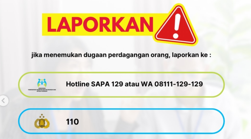 Laporan dapat disampaikan secara cepat melalui Hotline SAPA 129 atau layanan WhatsApp di nomor 08111-129-129. Selain itu, masyarakat juga dapat menghubungi layanan Kepolisian di nomor 110 untuk mendapatkan bantuan segera. (Foto: KemenPPPA/InfoPublik)