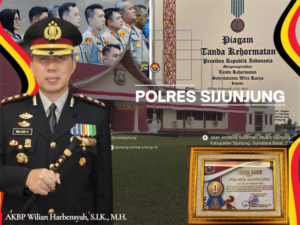 Polres Sijunjung, AKBP Wilian Harbensyah, S.I.K., M.H. dan Penghargaan yang didapatkannya. (Foto: Istimewa)