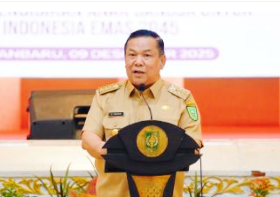 Pelaksana Tugas (Plt) Gubernur Riau, SF Hariyantomenyatakan bahwa kebijakan WFH ini bertujuan untuk mendukung efisiensi penggunaan listrik dan Bahan Bakar Minyak (BBM), Senin (30/3/2026). (Foto: MC Riau)