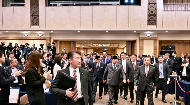 Presiden Prabowo Subianto saat menghadiri Forum Bisnis Indonesia-Jepang yang digelar di Imperial Hotel Tokyo, Jepang, pada Senin (30/3/2026). (Foto: BPMI Setpres/InfoPublik)