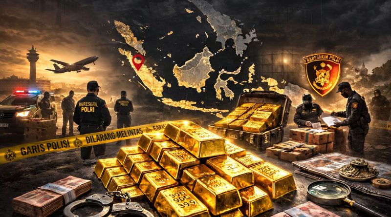 Ilustrasi Emas Ilegal (Foto: Hasil Rekayasa AI)