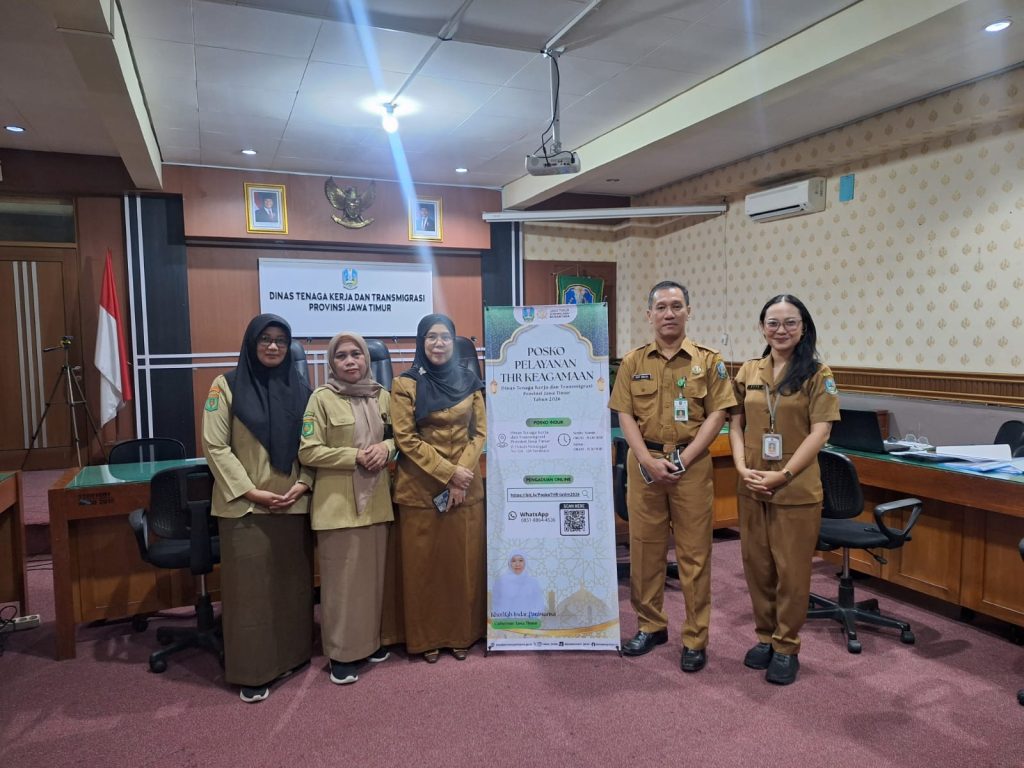 Pelayanan Posko Tunjangan Hari Raya (THR) Keagamaan 2026 di Jawa Timur. (Foto: MC Jawa Timur/InfoPublik)