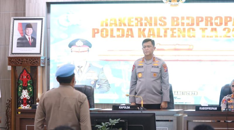 Bidang Profesi dan Pengamanan (Bidpropam) Polda Kalimantan Tengah (Kalteng) menggelar Rapat Kerja Teknis (Rakernis) tahun 2026 pada Rabu (4/3/2026) pagi. (Foto: Humas Polda Kalteng)