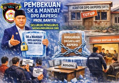 Dewan Pimpinan Pusat Asosiasi Keluarga Pers Indonesia (DPP AKPERSI) secara resmi mengambil langkah organisatoris yang tegas. Kebijakan ini berupa pembekuan Surat Keputusan (SK) dan mandat kepengurusan DPD AKPERSI Provinsi Banten pada Sabtu (4/4/2026). (Foto: DPP AKPERSI)