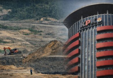 Ilustrasi tambang batu bara dan kantor KPK (Foto: Dok. MZK News)