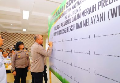 Polresta Pekanbaru resmi menggelar Forum Konsultasi Publik Tahun 2026 yang dirangkaikan dengan Deklarasi Zona Integritas, Rabu (8/4/2026). (Foto: Humas Polresta Pekanbaru)