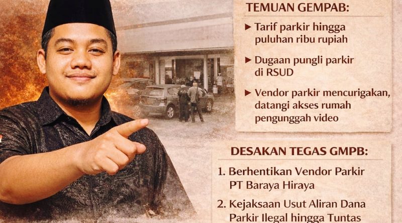 Gerakan Mahasiswa dan Pemuda Bogor (GMPB) melayangkan protes keras terkait semrawutnya sistem pengelolaan parkir di RSUD Padjajaran (RSUD Cibinong), Kamis (9/4/2026). (Foto: GMPB "M. Iqbal")