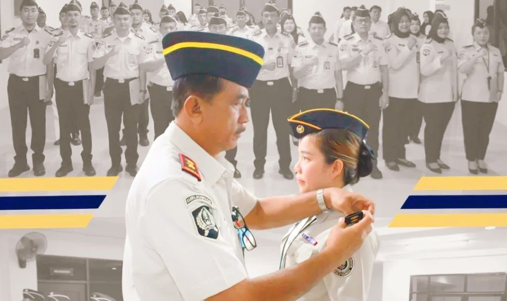 Kantor Wilayah Direktorat Jenderal Pemasyarakatan (Kanwil Ditjenpas) Riau menggelar upacara penyematan kenaikan pangkat bagi sejumlah pegawainya, Kamis (9/4/2026). (Foto: Kanwil Ditjenpas Riau)