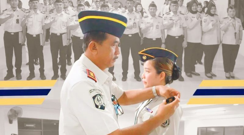 Kantor Wilayah Direktorat Jenderal Pemasyarakatan (Kanwil Ditjenpas) Riau menggelar upacara penyematan kenaikan pangkat bagi sejumlah pegawainya, Kamis (9/4/2026). (Foto: Kanwil Ditjenpas Riau)