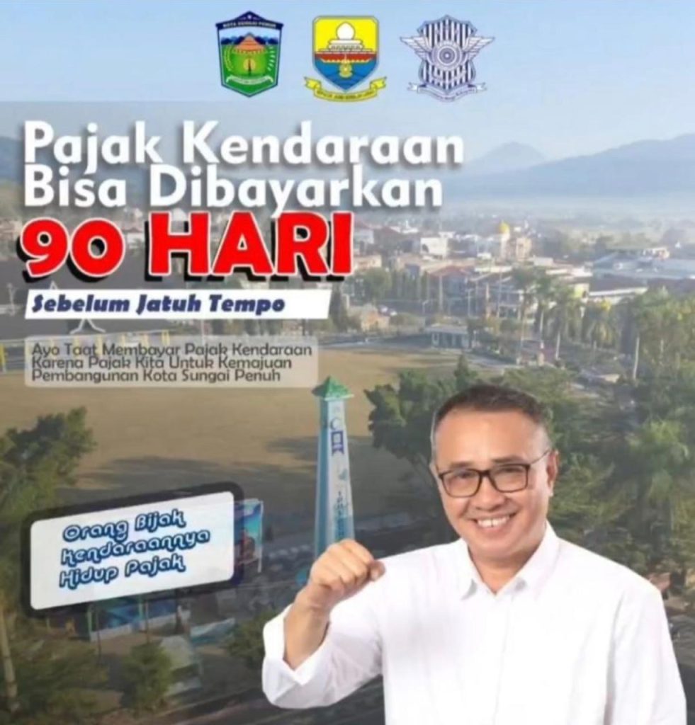 Wali Kota Sungai Penuh, Alfin, SH, mengeluarkan imbauan tegas kepada seluruh lapisan masyarakat untuk meningkatkan kesadaran dalam membayar pajak kendaraan bermotor, Sabtu (11/4/2026). (Foto: IST/Dewi Yulianti)