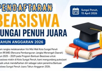 Pemerintah Kota Sungai Penuh melalui Sekretariat Daerah dan Dinas Pendidikan resmi membuka pendaftaran Program Beasiswa Sungai Penuh Juara Tahun Anggaran 2026, Kamis (23/4/2026). (Foto: Diskominfosta Sungai Penuh)